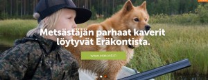 Suomen Metsästäjäliitto suosittelee lasten harrastukseksi eläinten tappamista. Kuvakaappaus järjestön kotisivuilta 23.1.2016.